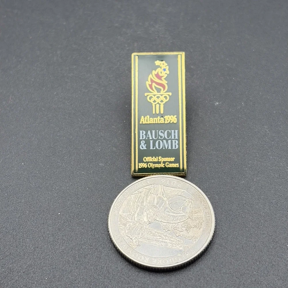 1996 Atlanta Olympics Bausch &‎ Lomb Sponsor Lapel Hat Pin